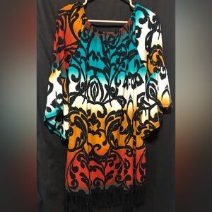 LILYPAD BOHO Multicolor Patterned Women's DRESS/Top~L~